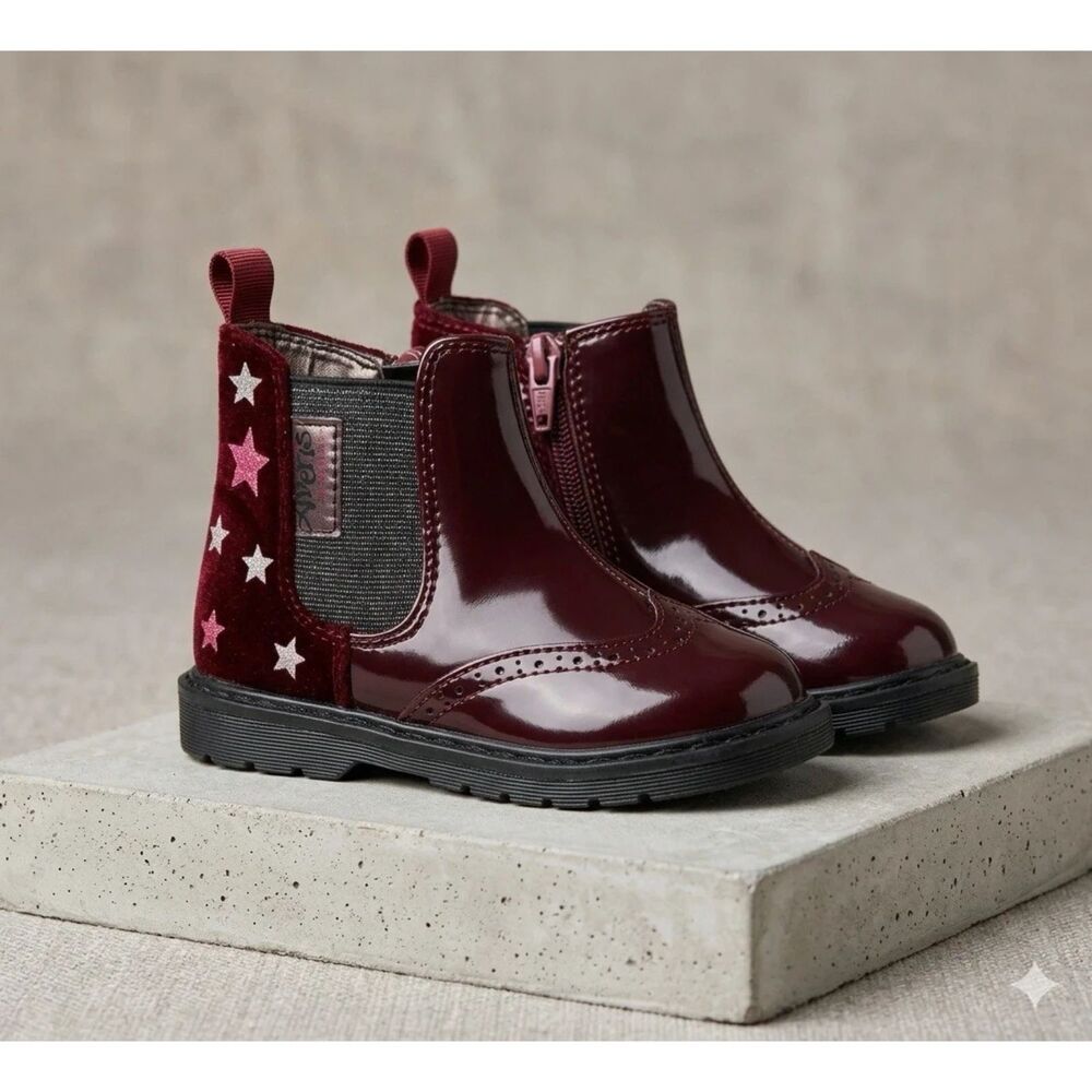 BALDUCCI Italy Boots Toddler Girl EUR 23 US 7 Avertis Burgundy Red Leather Shoes